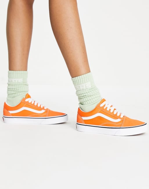 Vans old skool store orange femme