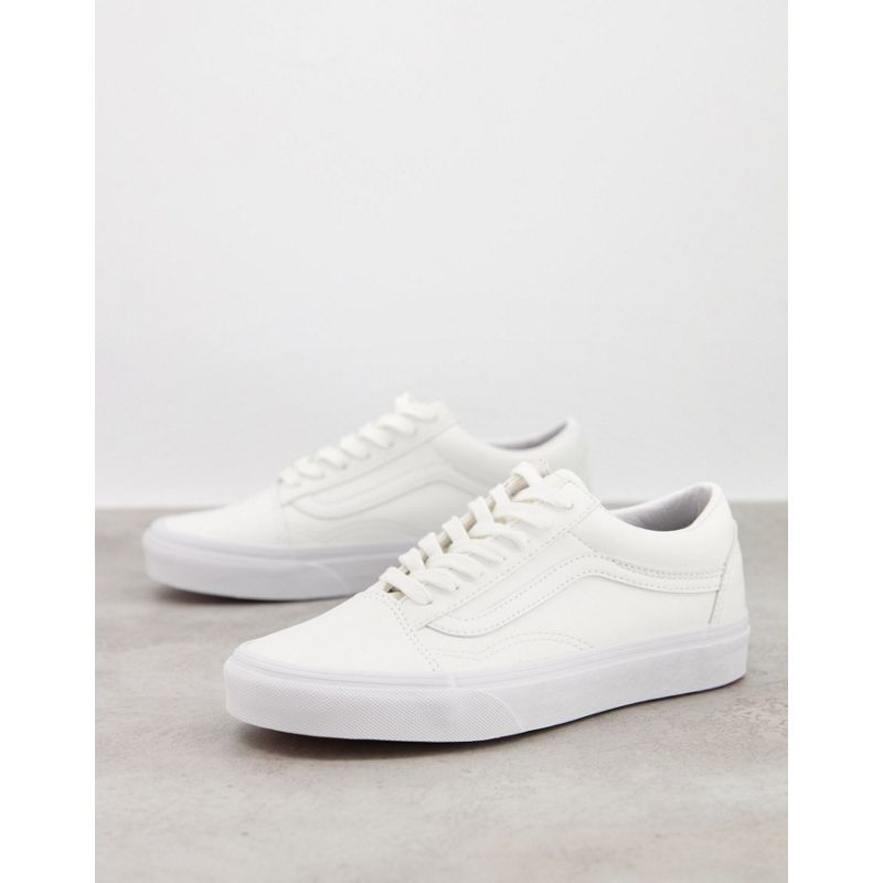 Donna Activewear Vans - Old Skool - Sneakers in pelle sintetica bianca