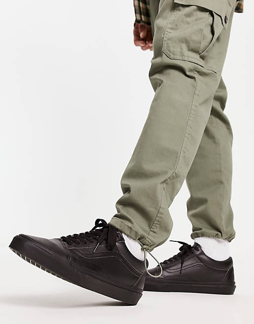Vans - Old Skool - Sneakers in pelle sintetica triplo nero 