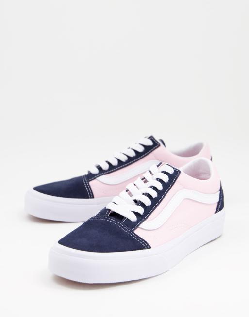 Black vans shop with pink stripe