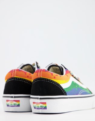 vans old skool rainbow bottom