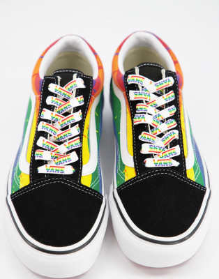 rainbow vans high tops