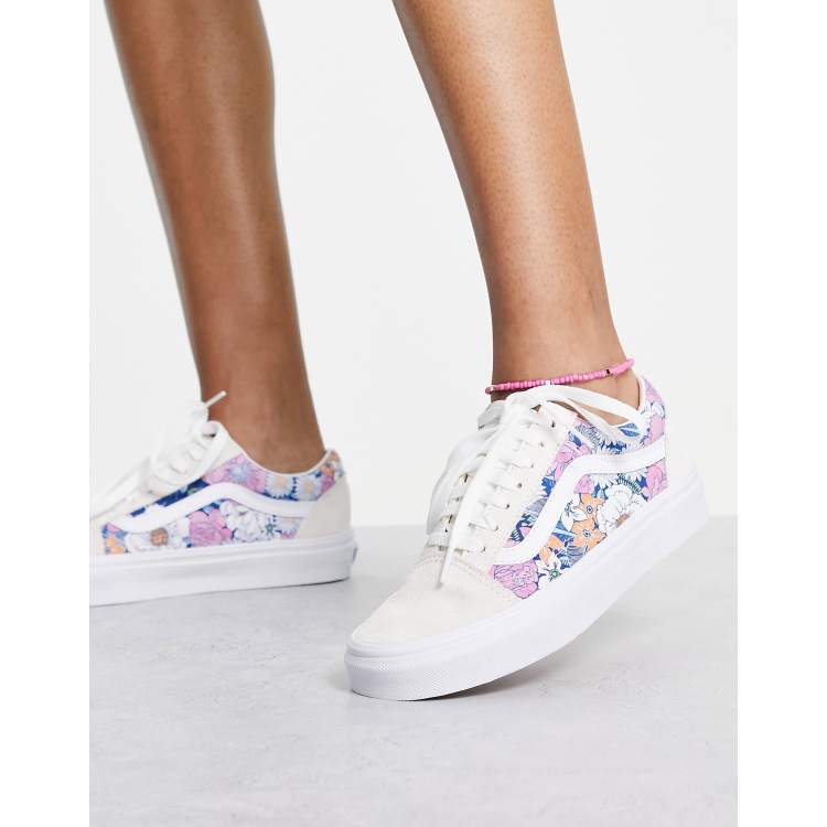 Premier Omgekeerde Baan Vans Old Skool sneakers in retro floral print | ASOS