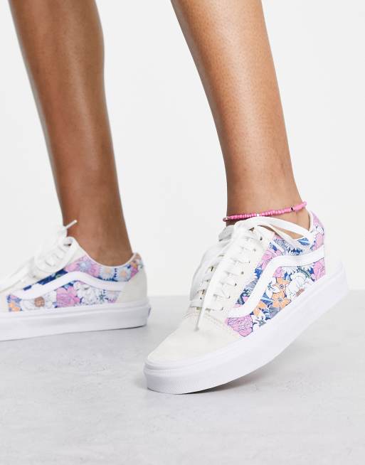 Vans floral print best sale shoes