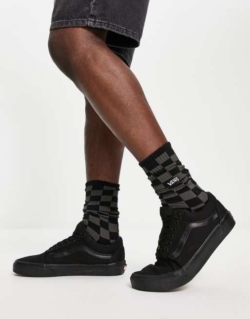 old skool vans mens black