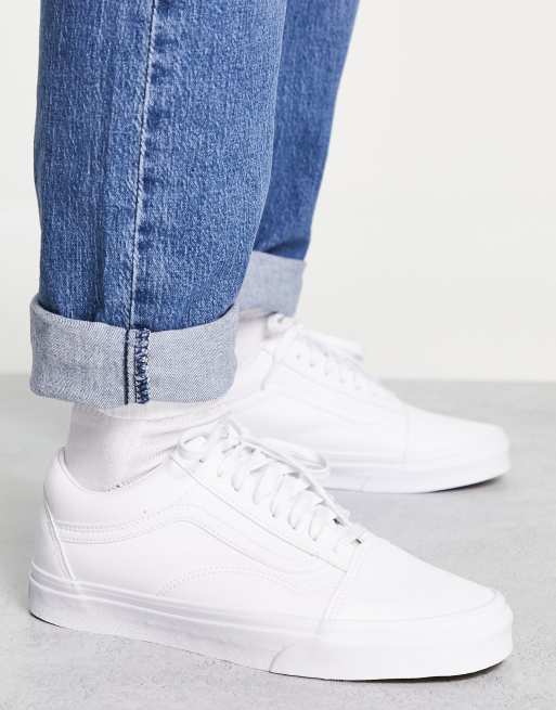 Vans Old Skool sneakers in triple white ASOS