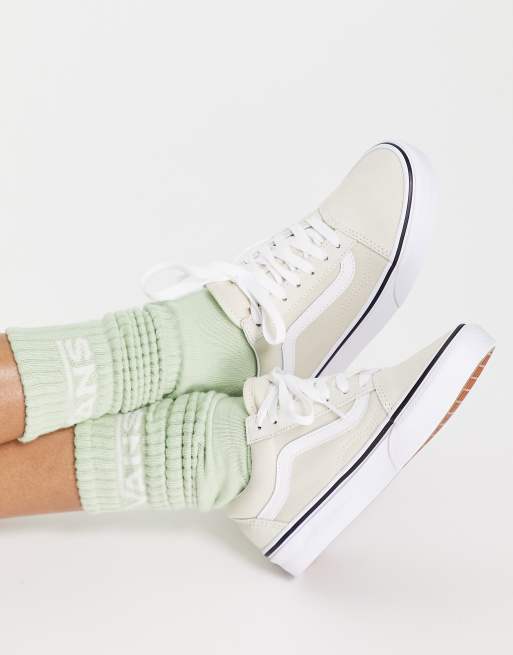 Vans Old Skool sneakers in turtledove white | ASOS