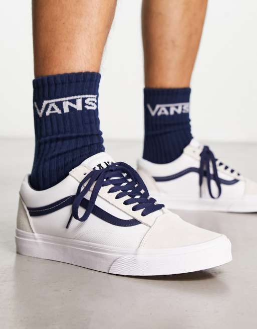 Blue and white striped cheap vans