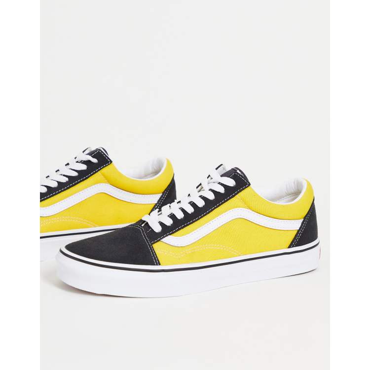 Vans old cheap skool black yellow