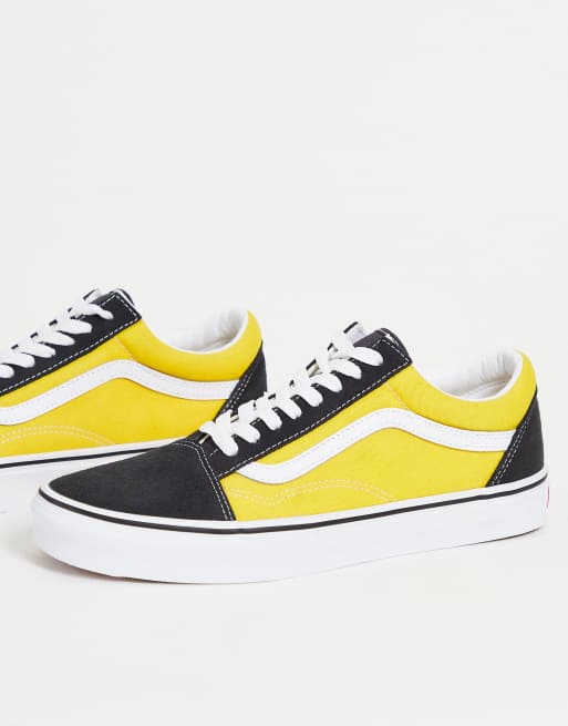 Vans old skool navy on sale yellow