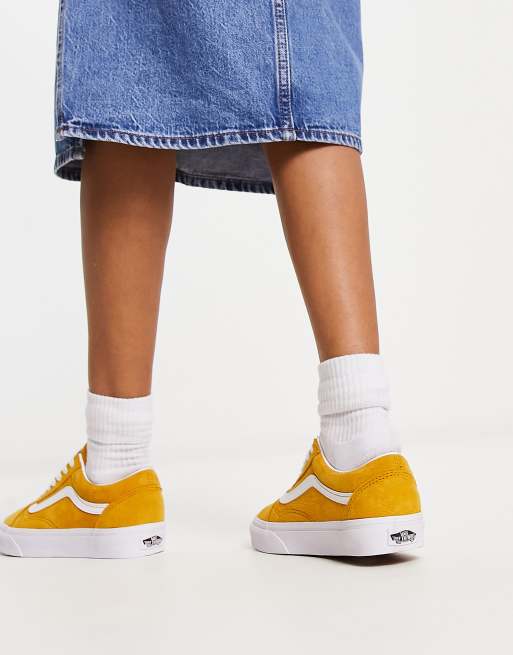 Vans, Shoes, Old School Vans Slip On Yellow And White Check