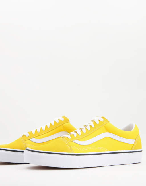 Bright yellow vans store old skool