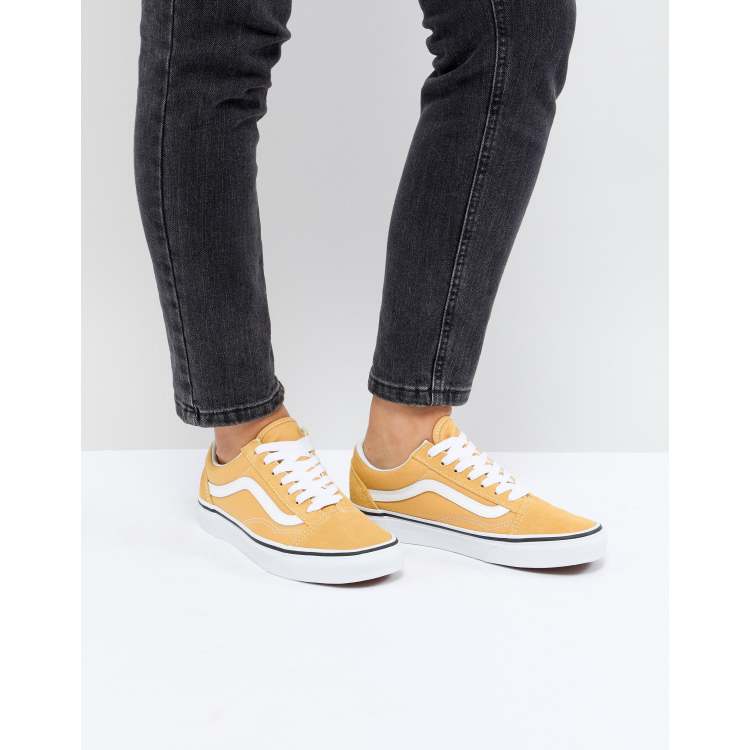 yellow old skool vans outfit