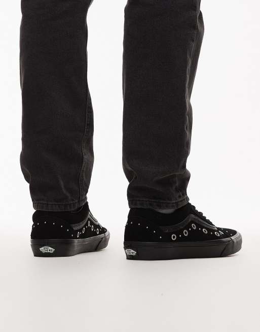 Vans Old Skool - Sneakers in zwart met metallic details, 4 van 5