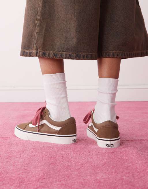 Vans Old Skool Sneakers marroni e rosa ASOS