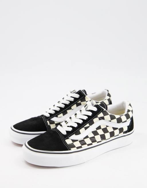 Vans Old Skool - Sneakers met dambordprint in wit en zwart 