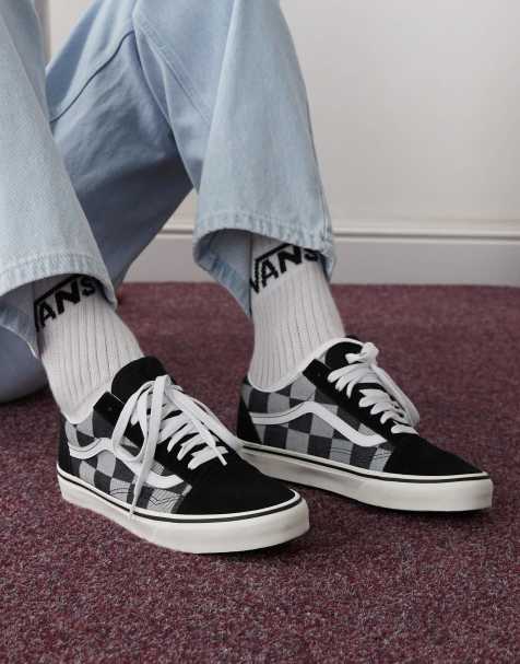 Vans Old Skool - Sneakers met zwart-wit dambordmotief in zwart - view 1