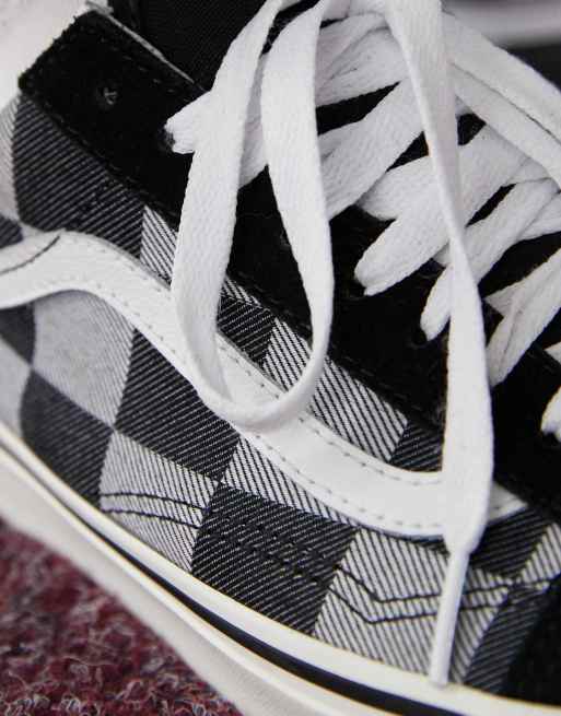 Vans Old Skool - Sneakers met zwart-wit dambordmotief in zwart, 3 van 5