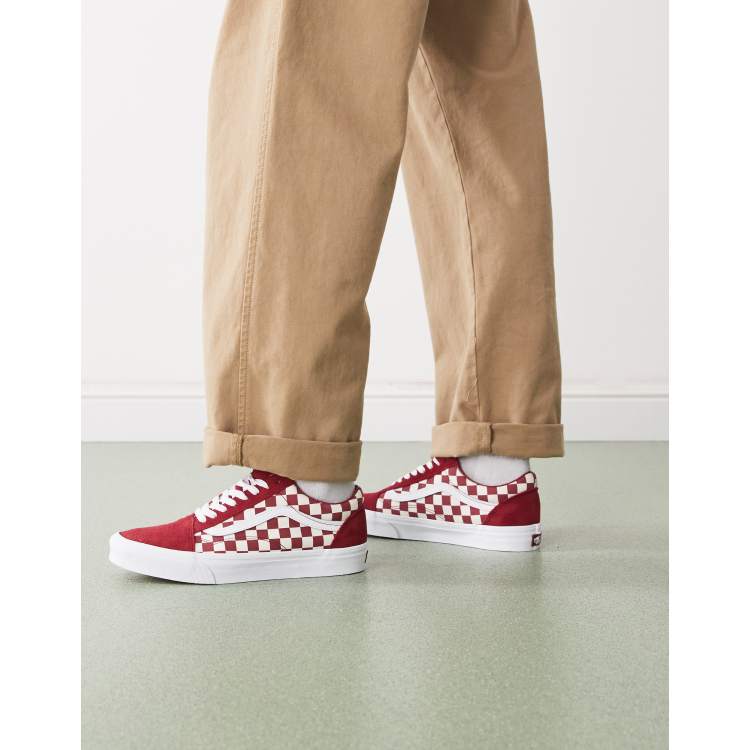 Vans Old Skool Sneakers rosse/bianche ASOS