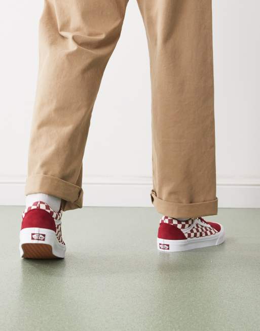 Vans Old Skool Sneakers rosse/bianche ASOS