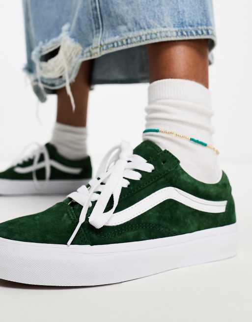 Vans - Old Skool - Sneakers van groen suède, 4 van 4