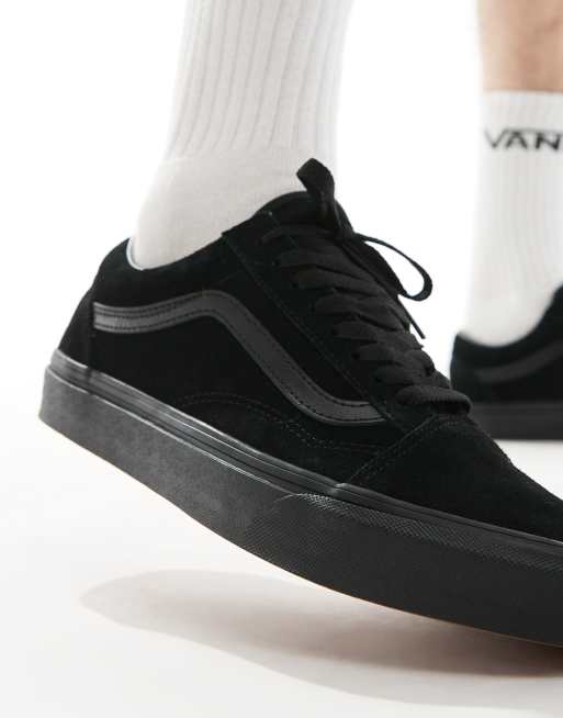 vans old skool black suede