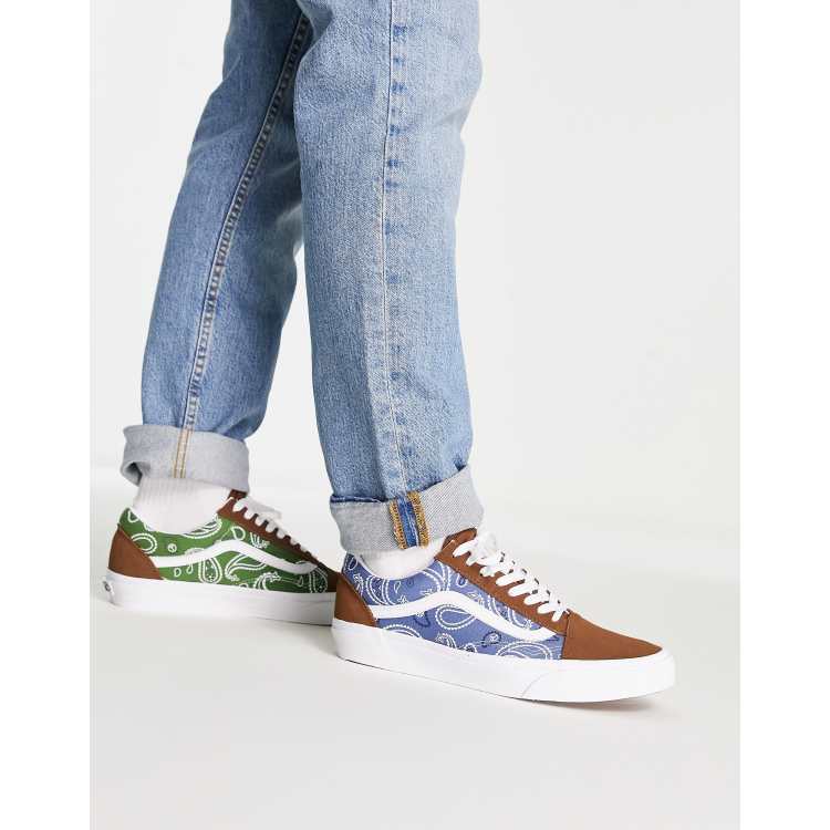 Vans old skool store blue and brown