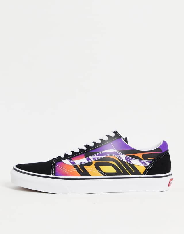 Vans Old Skool sneakers with graphic logo print in black