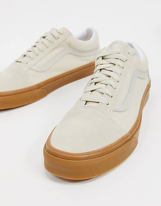 schreeuw reservering Genre Vans Old Skool sneakers with gum sole in cream | ASOS