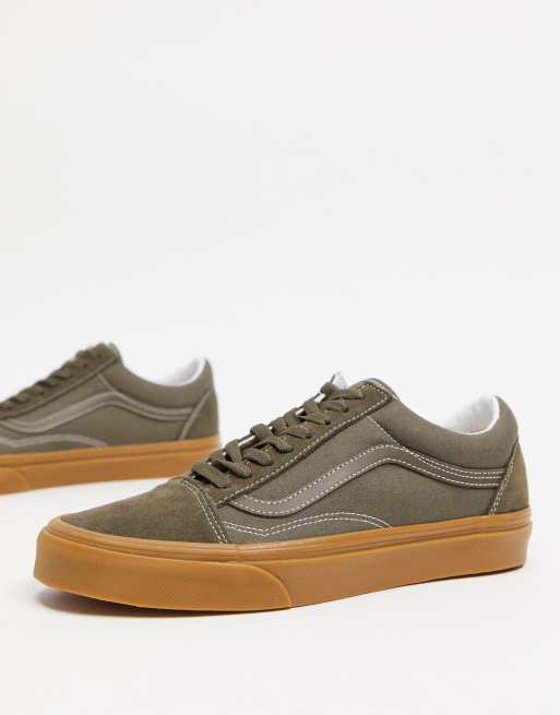 Khaki vans 2025 gum sole