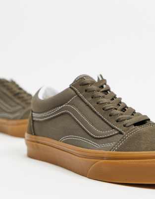 vans old skool khaki gum sole