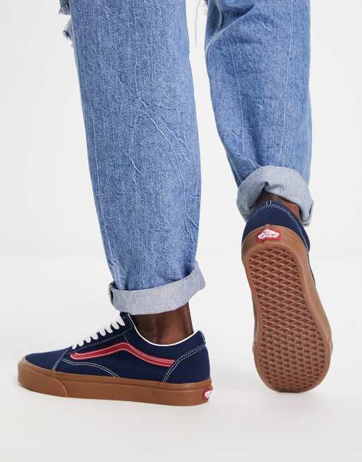 Vans old skool shop navy blue gum