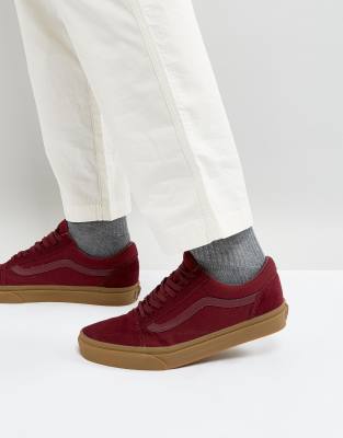 Vans rojas con store suela marron