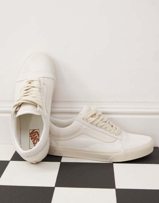 Vans Old Skool sneakers with oversized laces in off white ASOS