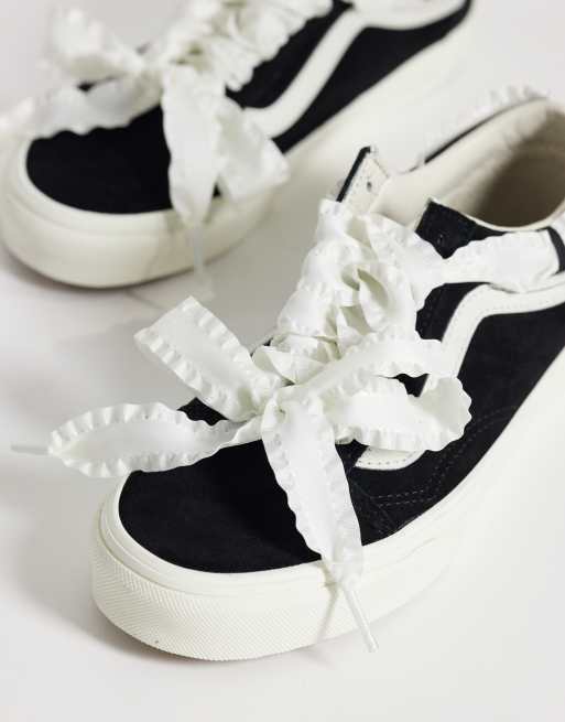 Vans Old Skool - Sorte og hvide sneakers med blondedetaljer, 5 af 5