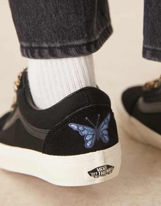 Vans Old Skool - Sorte sneakers i Y2K-stil med snørebånd med leopardprint, 3 af 5