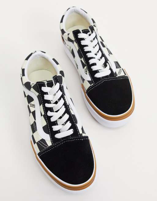 Vans damier old discount school