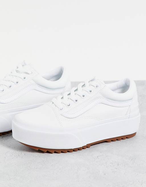 Vans Old Skool - Stacked - Canvas sneakers in wit 