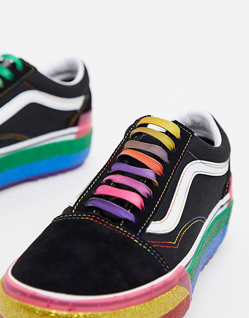 Vans Old Skool Stacked Rainbow sneaker in multi | ASOS