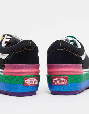 vans glitter old skool stacked