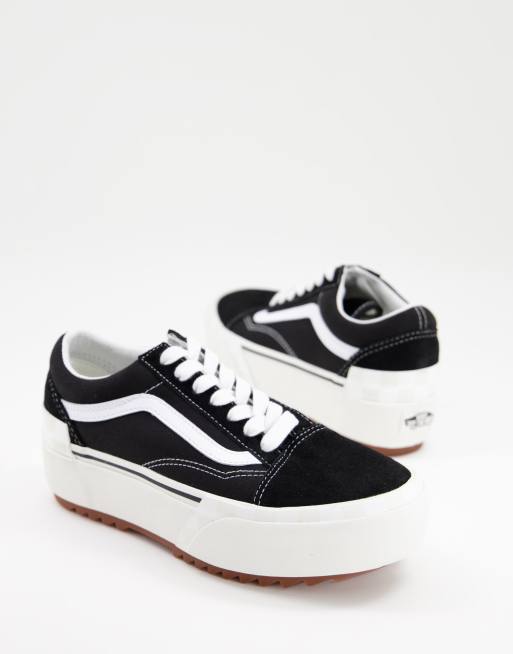 Vans Old Skool - Stacked - Sneakers i sort ruskind , 3 af 4