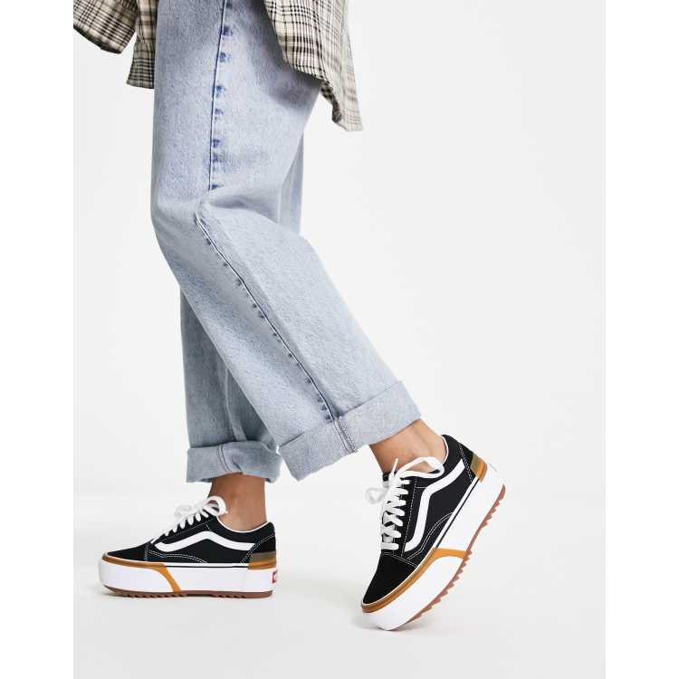 canvas old skool stacked shoes