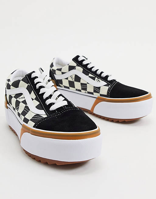 Vans Old Skool Stacked sneakers in checkerboard | ASOS