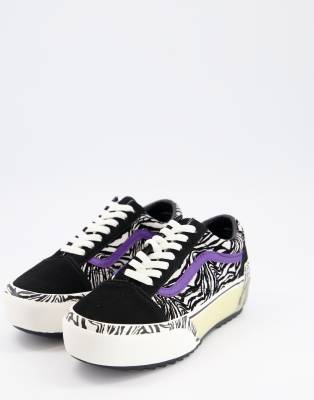 vans old skool stacked leather sneaker