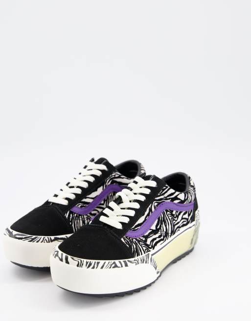 Vans Old Skool - Stacked - Sneakers met zebraprint