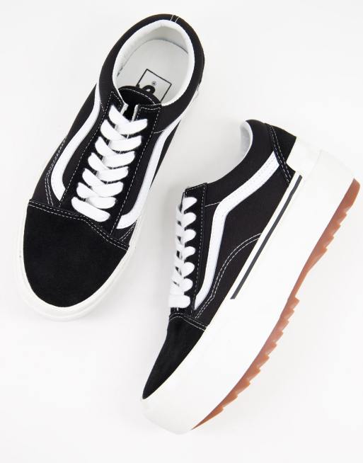 Vans Old Skool Stacked suede trainers in black