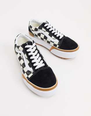 vans chequered trainers