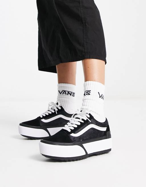 Vans Old Skool Stacked trainers in satin tie dye | ASOS