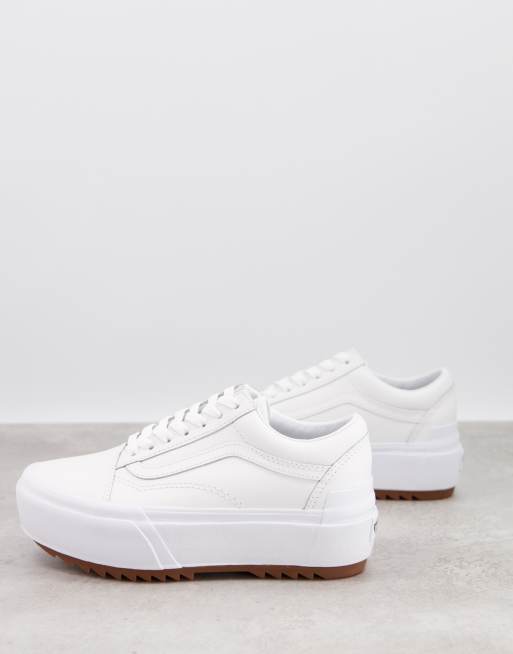 vans old skool stacked leather sneaker