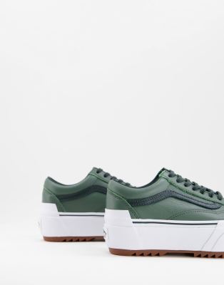 vans old skool stacked leather sneaker